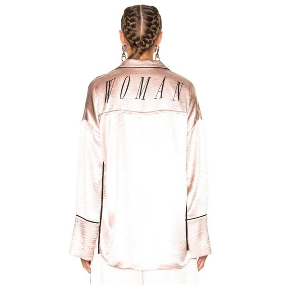 Off-White x FWRD Satin Crepe Floral Embroidered Pajama Set Large NWT2800$ - Picture 5 of 17